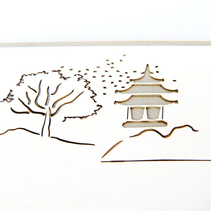 3D лазерная резка ручная работа мостик романтического возлюбленного бумажная