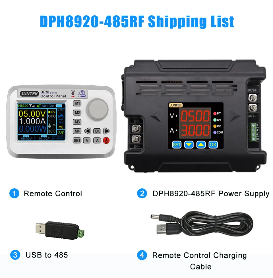 JUNTEK DPH8920 Дистанционное цифровое управление постоянное напряжение ток DC-DC понижающий Коммуникационный источник питания понижающее напряжение 96 в 20А