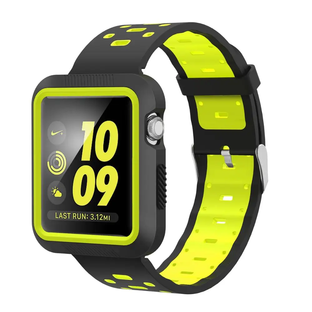 Ремешок для Apple Watch Series 3 ремешки 3/Series 2/Series 1 мягкий силиконовый спортивный сменный
