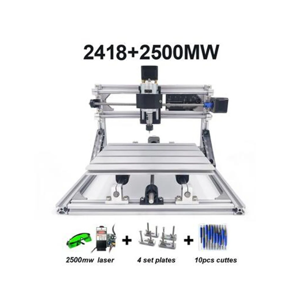 CNC2418 с ER11 гравировальный станок с ЧПУ лазерная гравировка Pcb ПВХ diy мини фрезерный станок деревообрабатывающий маршрутизатор с ЧПУ 2418 лучшие передовые игрушки