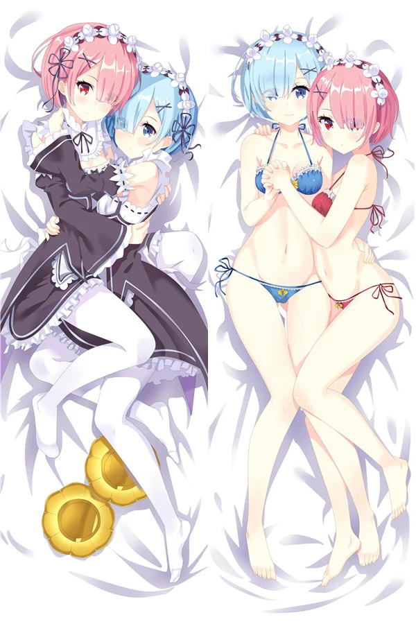 Аниме Re:Zero kara Hajimeru Isekai Seikatsu Rem и наволочка Ram обниматься тела Чехол домой