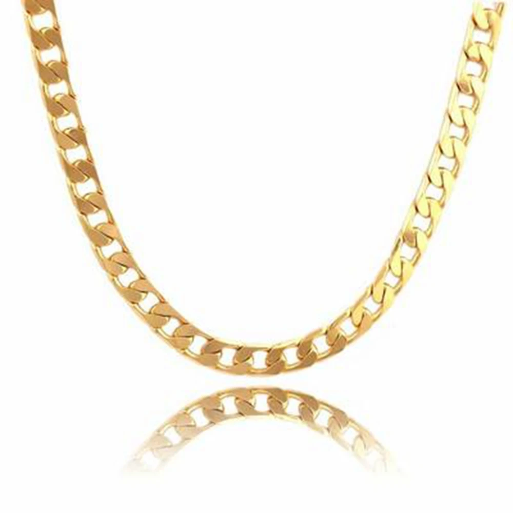 

Massive Mens Chain Yellow Gold Filled Mens Necklace Accessories Gift 24"
