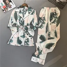 Женские пижамы весенние женские пижамные комплекты с принтом