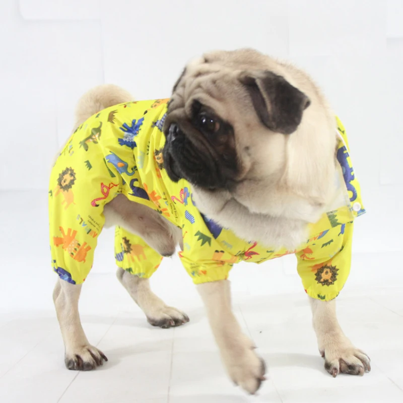 Дождевик с мультяшной собакой комбинезон для собак Одежда одежда маленьких