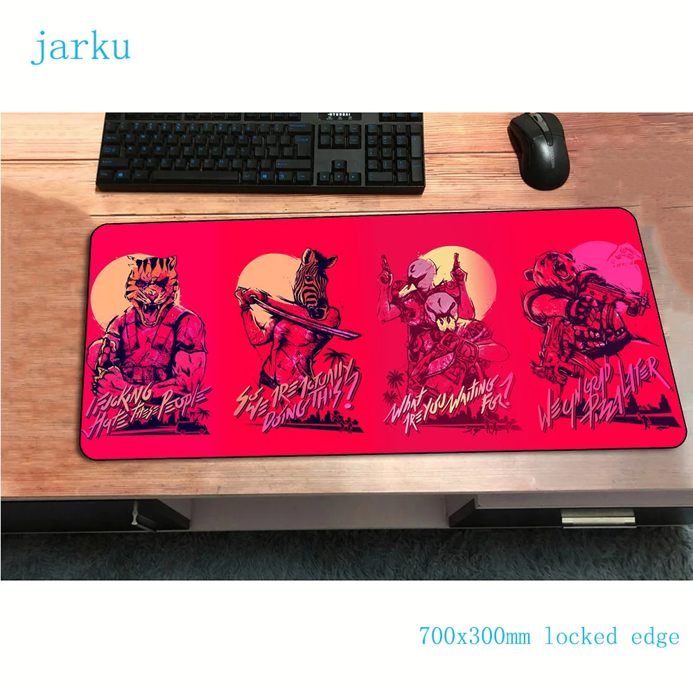 Коврик для мыши hotline miami 700x300x2 мм игровой коврик Аниме подарок офисный notbook