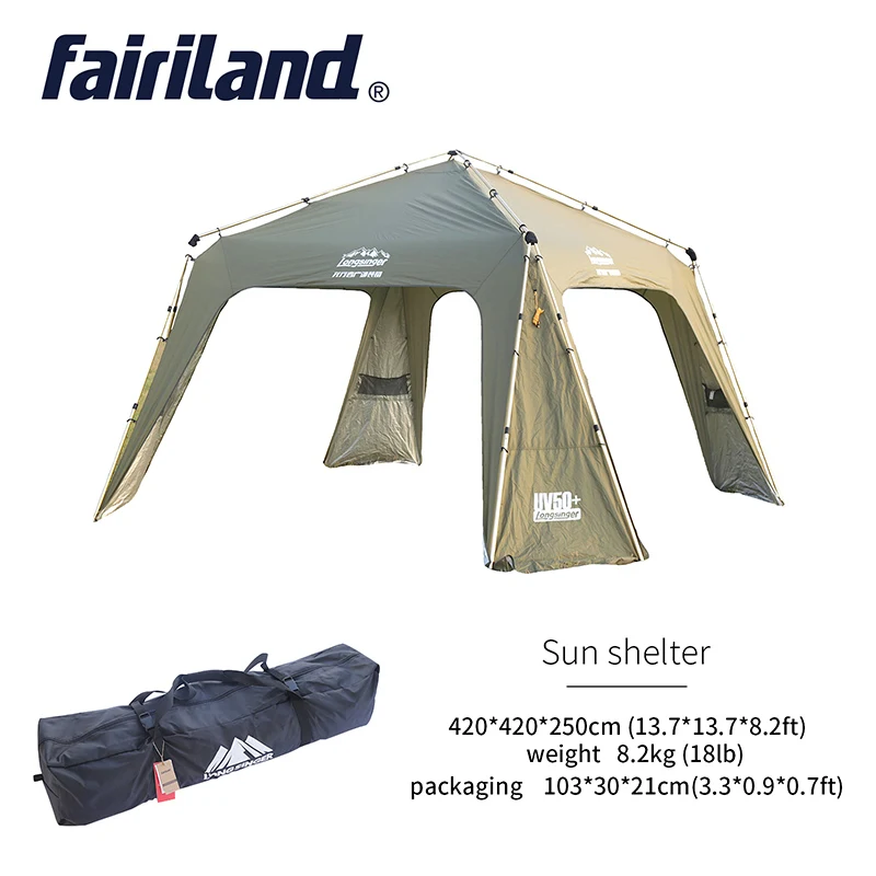 Sun shelter Большая солнечная укрытие Автоматическая мгновенная ультратонкая Наружная палатка с ветровым покрытием, москитная сетка, Внутренняя палатка - Цвет: Sun shelter