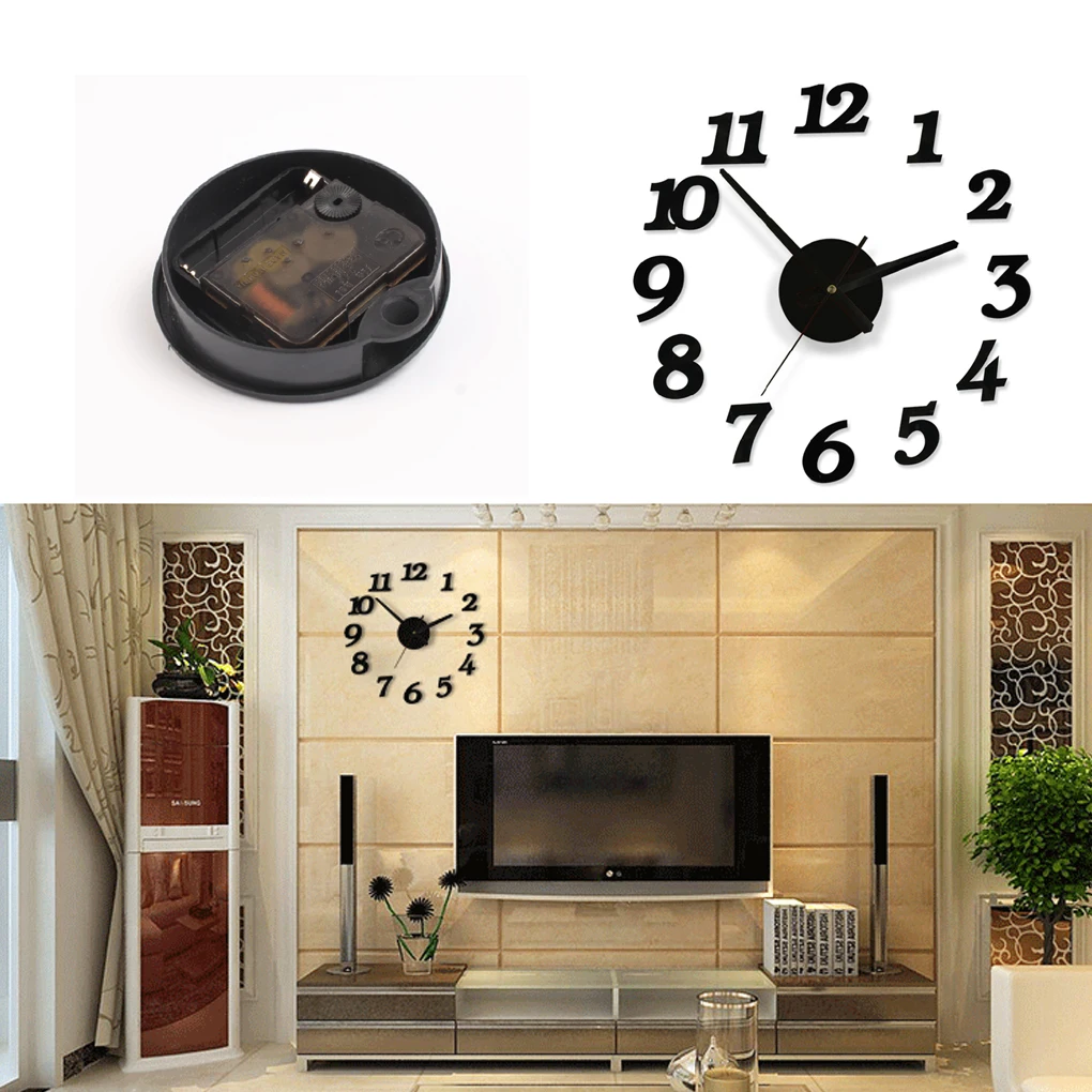 Diy настенные часы декоративные наклейки домашний офис Декор DIY цифровые с