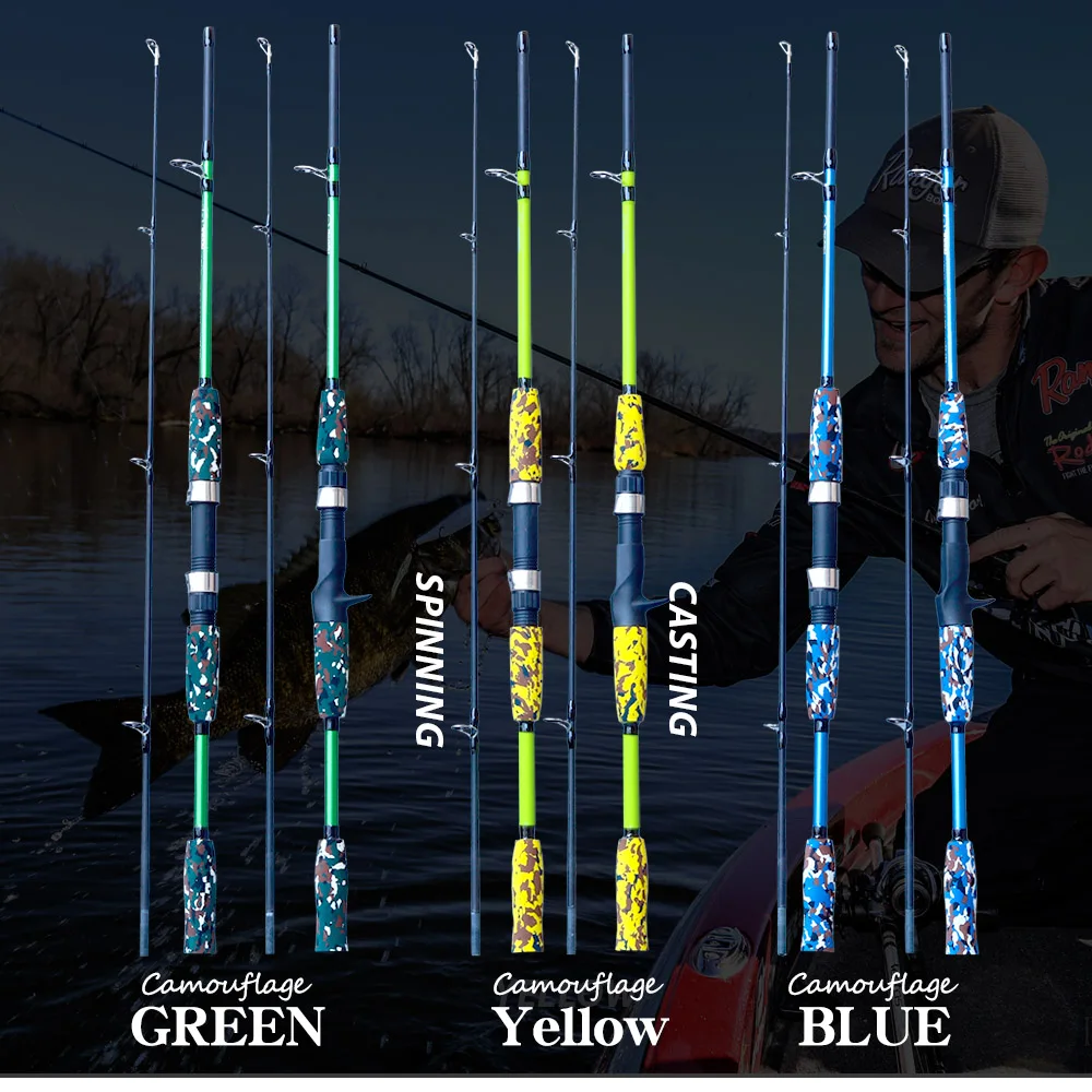 Spinning Casting Hand Lure Fly carp Fishing Rod Pesca Ultralight Portable Carbon Fiber Camouflage Mini Travel Sea Feeder Pole