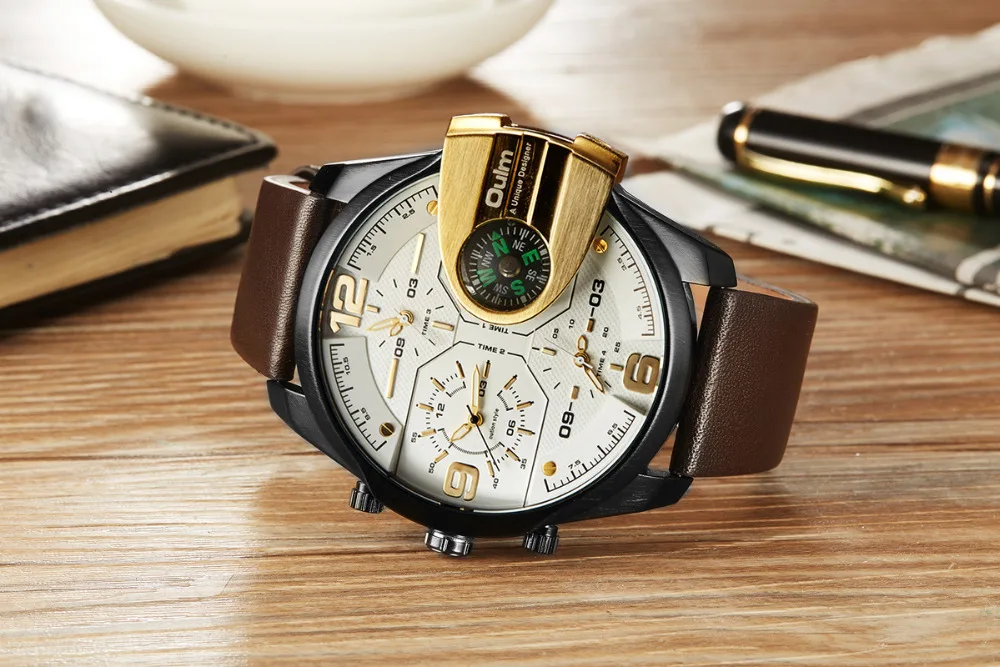 Роскошные Для Мужчин's Oulm Смарт часы спортивные наручные с механизмом Япония