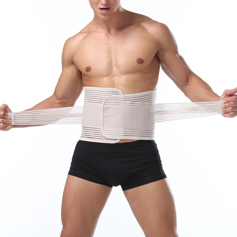 

Waist Support Lumbar Corset Belt Elastic Breathable Lumbar Brace Support Recovery Belts For Waist Trainer Corset 2 Steel Plates