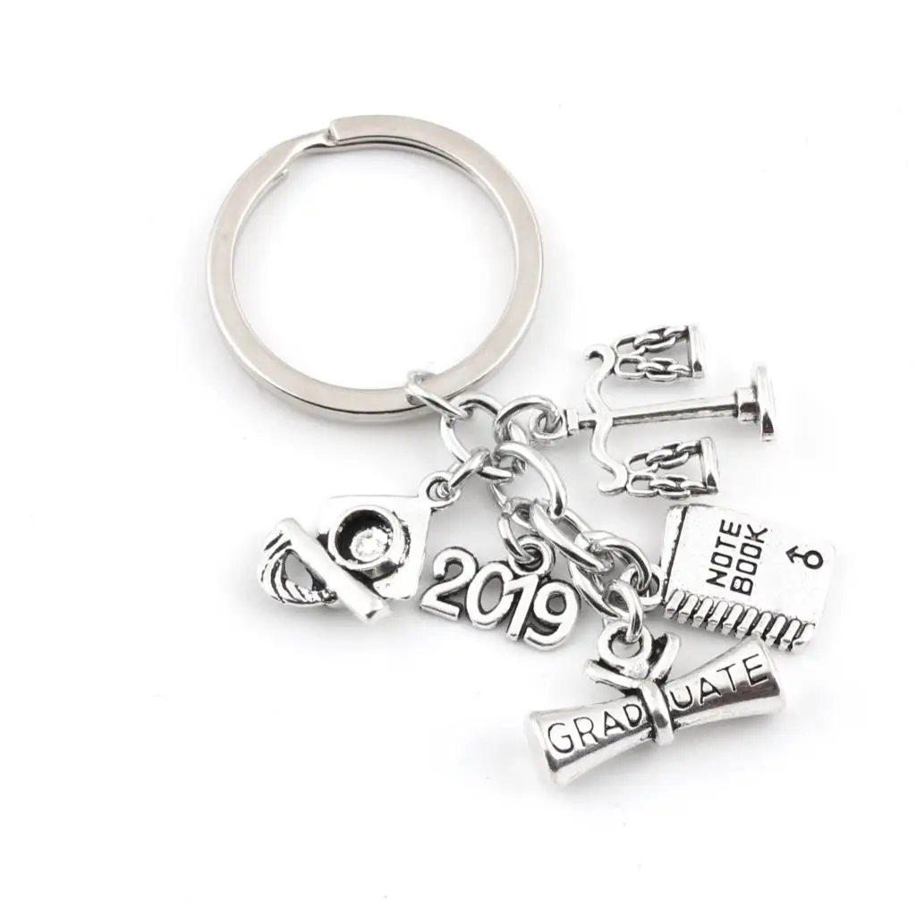 1Pc 2019 Student Notebook Keychain Diplom Graduation Caps Keyholder Day Classmates Friendship GiftE2391 | Украшения и аксессуары
