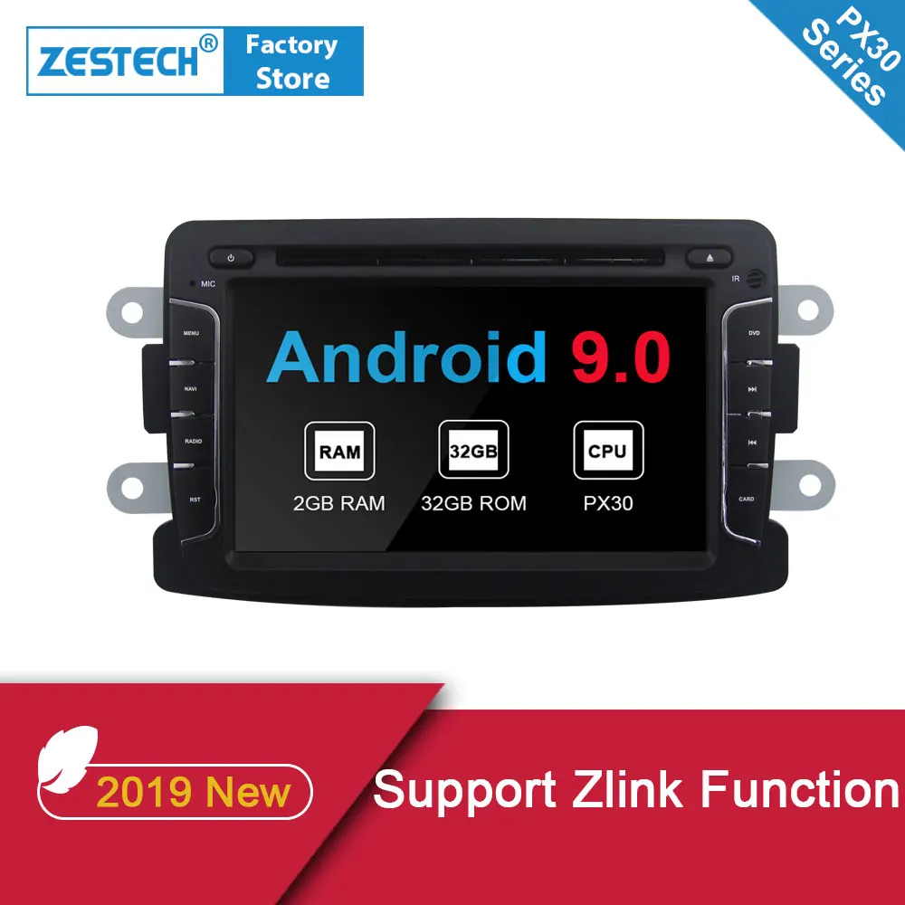 Zetech 7 &quotAndroid 9 0 Автомобильный DVD стерео ГЛОНАСС gps для Renault Duster Dacia Logan Sandero Navitel радио