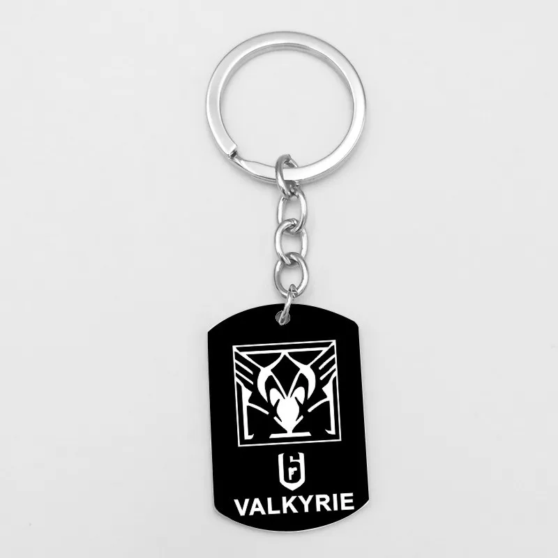 VALKYRIE Новая игра Rainbow Six 6 Siege брелки череп BLACKEARD бандит алиби ASH FINKA IQ FUZE DOC брелок из нержавеющей стали - Цвет: VALKYRIE