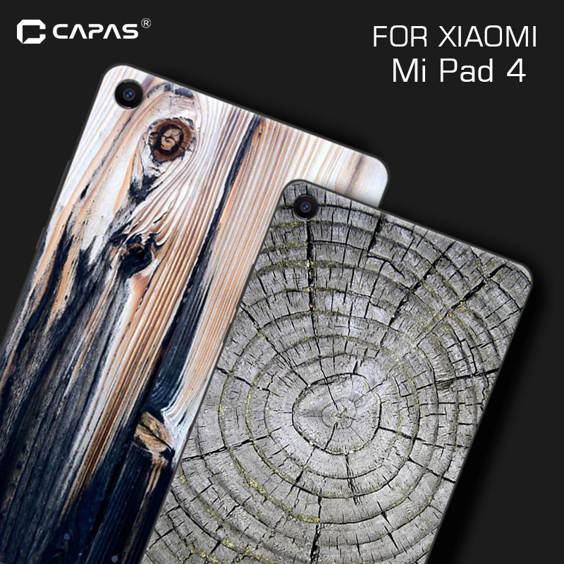 Чехол-накладка для Xiaomi mi Pad 4, Мягкий Силиконовый ТПУ чехол для планшета с изображением деревянного камня, чехол для mi Pad4, противоударный защитный чехол