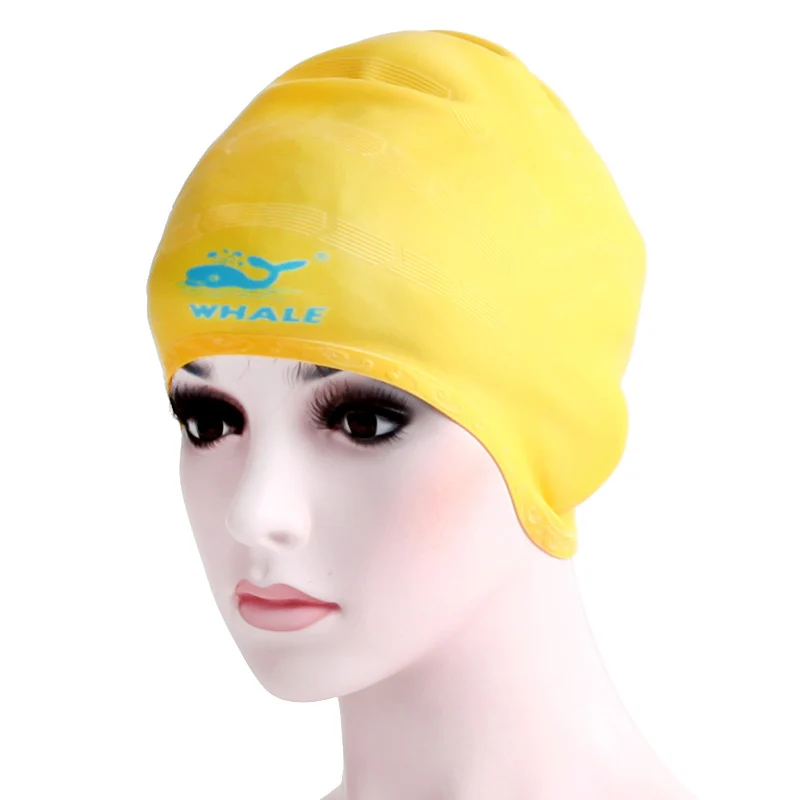 Силиконовая шапочка для плавания Плавание Hat с Ear Guard длинных волос взрослых|swimming