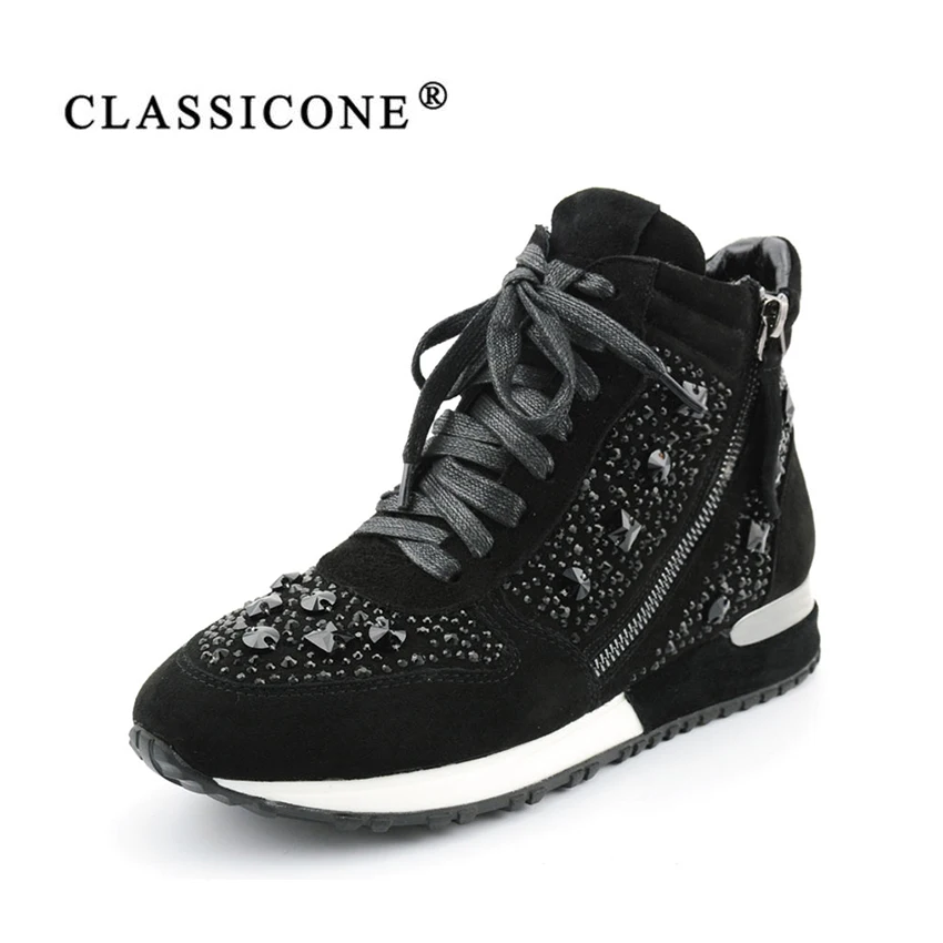 Classicone женская спортивная обувь модные женские зимние кроссовки натуральная