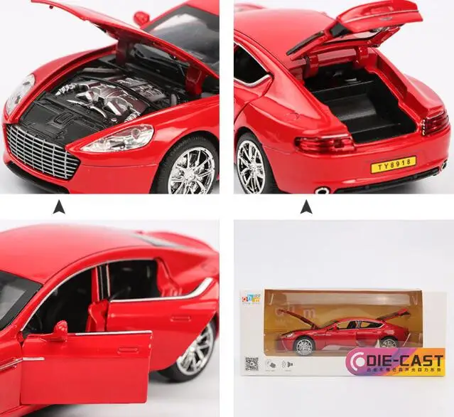 Металлическая Модель автомобиля Aston Martin 1:32 модель из сплава с электронной
