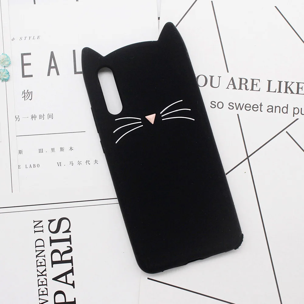 Original Fashion 3D Cute Silicon For Huawei P20 Lite Case Cover Beard Cat Cases P8 P9 lite 2017 Y7 Prime P10 Pro |
