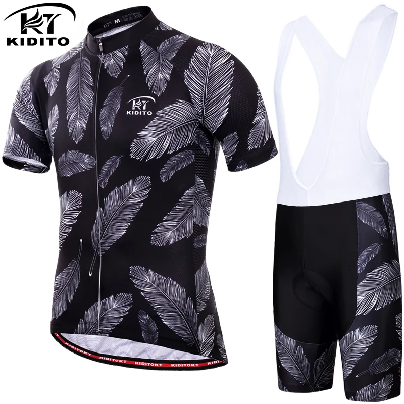 Jersey and Bib Pants KIDITOKT Лето г. Pro Велоспорт Джерси комплект короткий рукав Велосипедный спорт костюмы костюм горный велосипед sportswears Ropa Ciclismo - Цвет: Jersey and Bib Pants