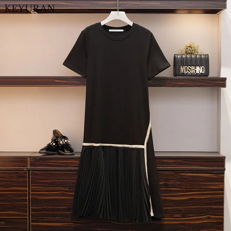 Плюс Размеры Повседневное Свободные летнее платье миди 2019 Элегантные платья