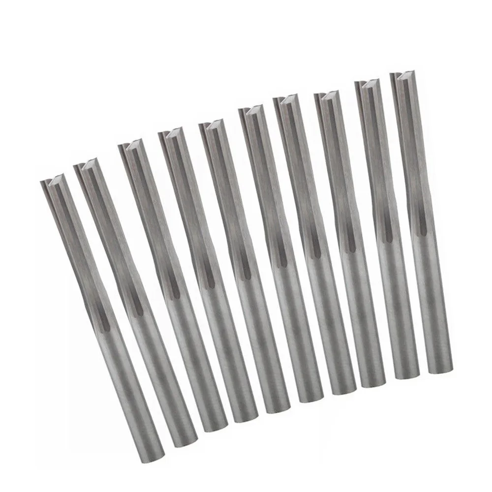 10 шт. 1/8 &quotфреза Набор фрез 2 флейты прямой слот Карбид Концевая фреза резьбы
