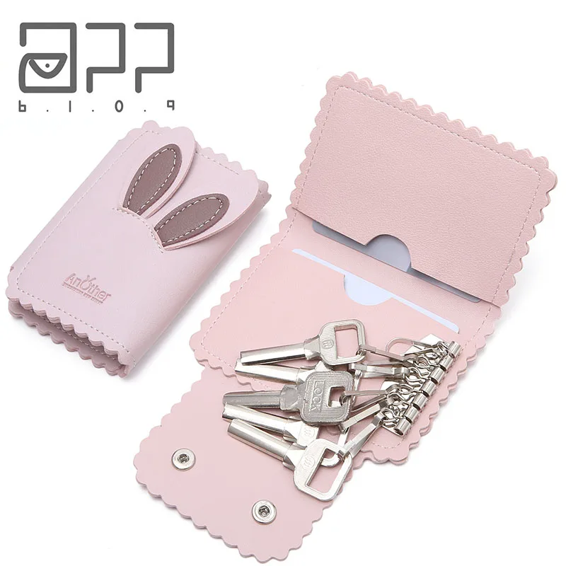 

APP BLOG Brand Fashion Women Key Holder Car Housekeeper Keys Kits Ring Wallets Organizer Keychain Bags Multifunction Top Leather