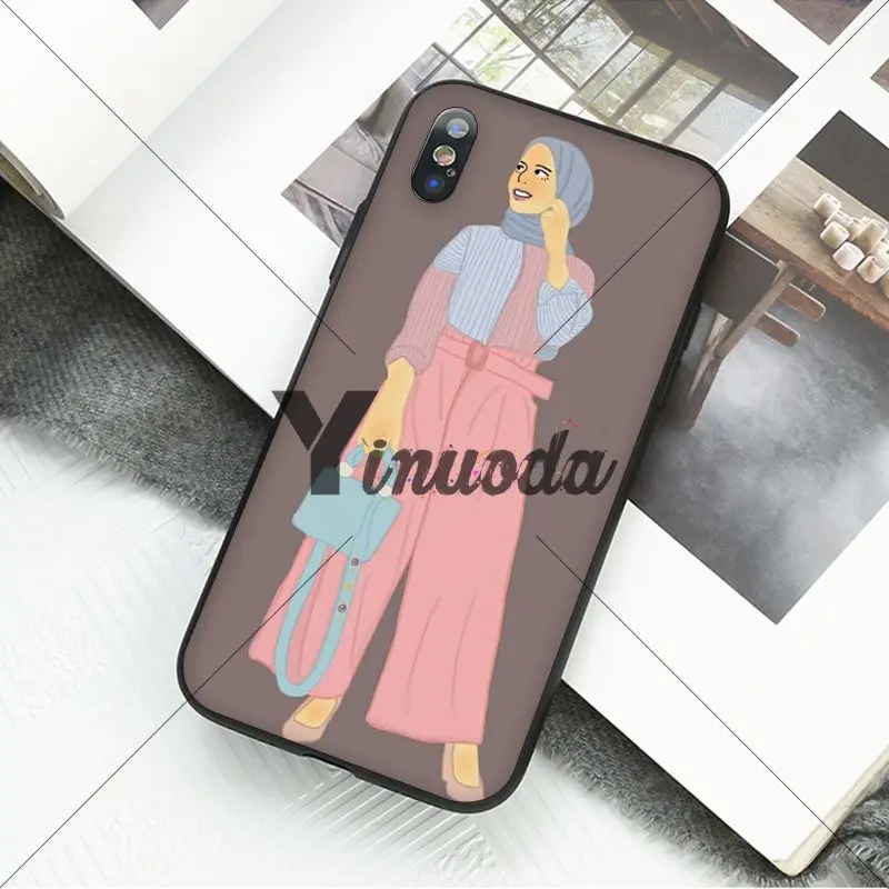 Yiuoda Модный мусульманский чехол для девочек iPhone X XS MAX 6 6S 7 7plus 8 8Plus 5 5S