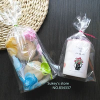 50pcslot 3size plastic packaging bags 14 5x23 5cm clear cellophane bag christmas cookie bag bakery gift packing