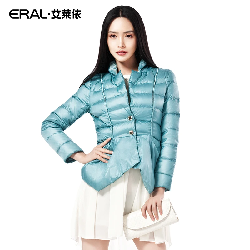 ERAL Зима Новое поступление Для женщин тонкий нерегулярные-мужской костюм пальто
