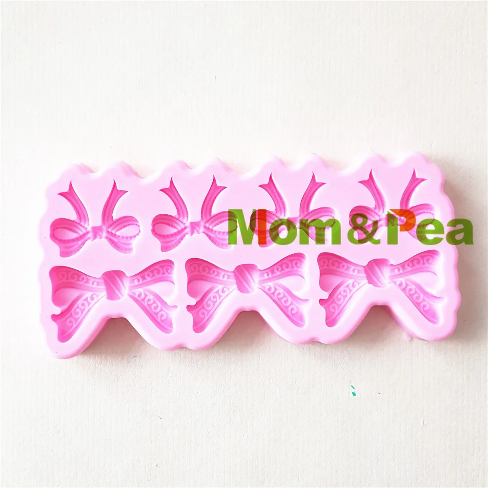 Mom & Pea 1421 Бесплатная доставка формочка с бантиками для украшения торта 3d мыла