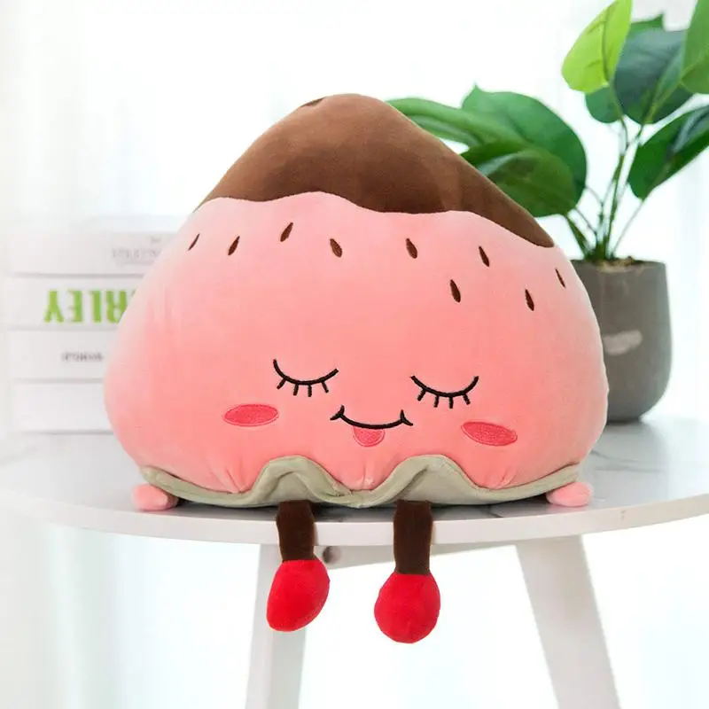Арбуз клубника груша плюшевые игрушки Kawaii мультфильм милый фрукты Мягкая Плюшевая Кукла Мальчики подушки для девочек Подушка для детей - Цвет: Красный