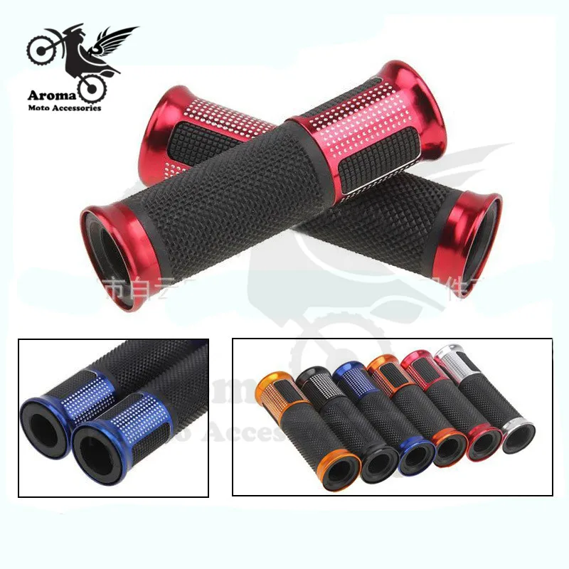 22MM colorful rubber moto accessories motorbike handle bar for kawasaki honda suzuki benelli yamaha handlebar motorcycle grip | Автомобили