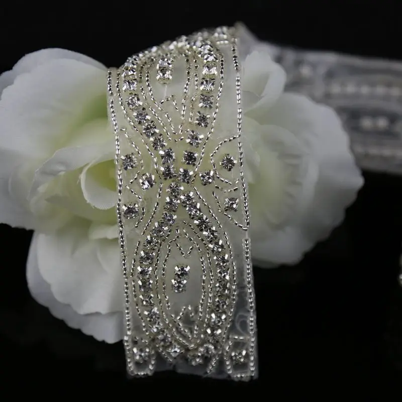 1 ярд Кристальные Стразы для аппликации отделка свадебной ленты (ширина: 4 &quot) |