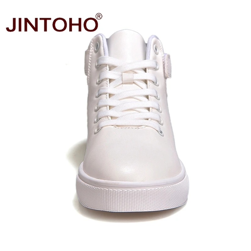 JINTOHO/брендовая Зимняя мужская обувь; модные мужские кожаные ботинки; белые ботильоны; повседневные зимние ботинки для мужчин; botas hombre