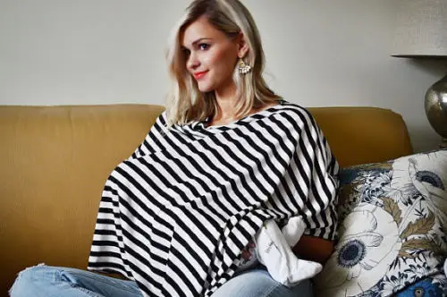 

Nursing Striped Scarves Cover Up Apron For Breastfeeding Wraps