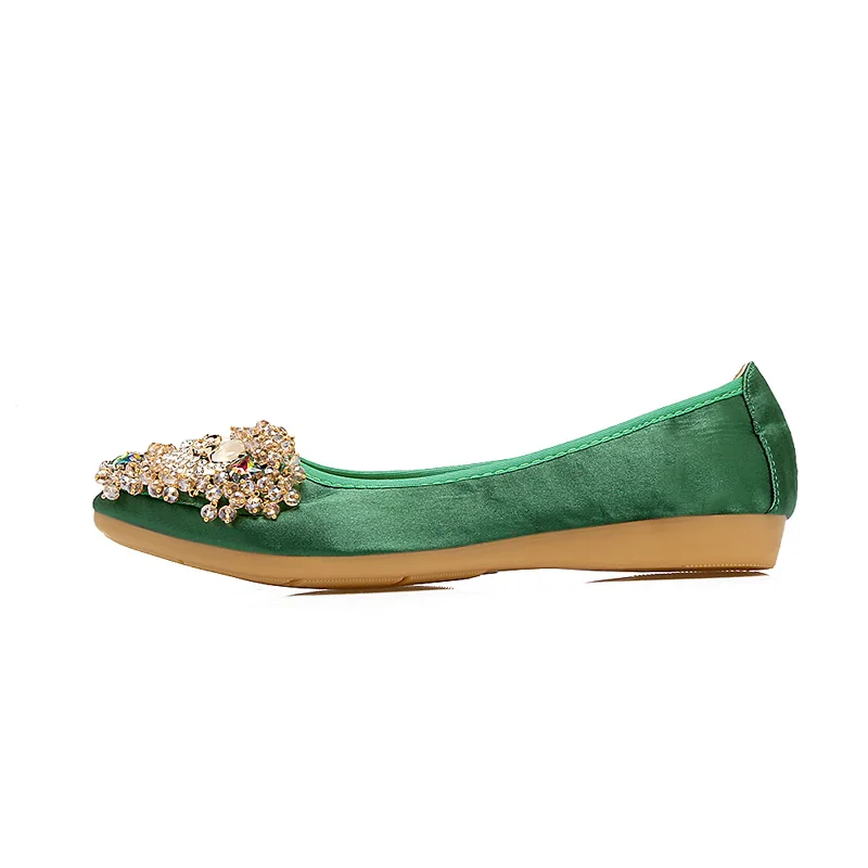 2019 г. модная женская обувь на плоской подошве со стразами zapatos mujer Демисезонная