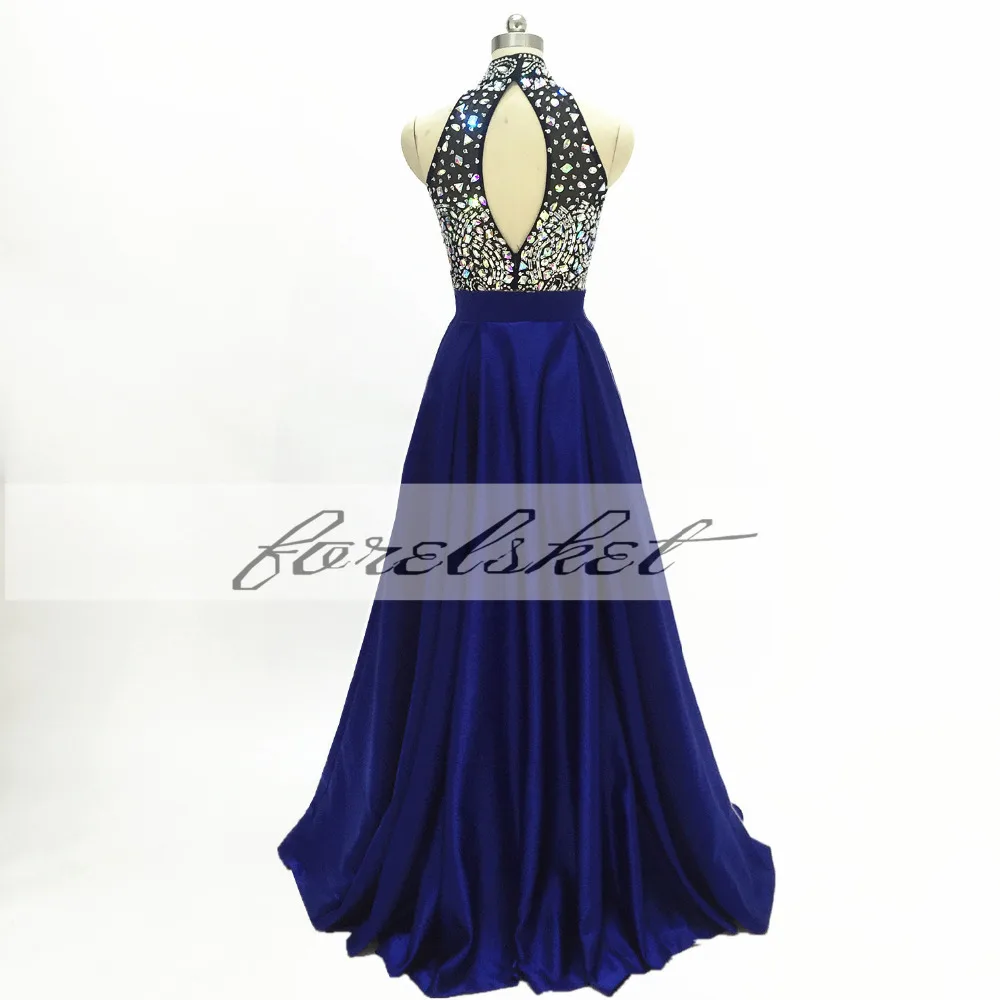 Атласные Длинные вечерние платья robe de soiree Королевское синее платье для выпускного на бретельках vestido de festa вечернее платье платья для вечеринок