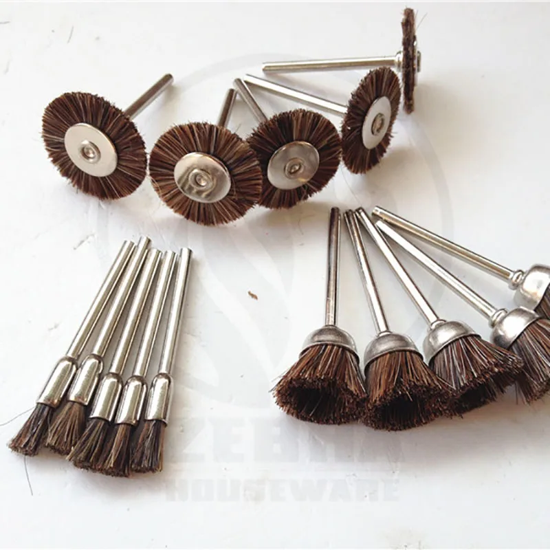 15 шт./партия щётки из конского волоса/гривы кисти для металла/дерева/коллекции