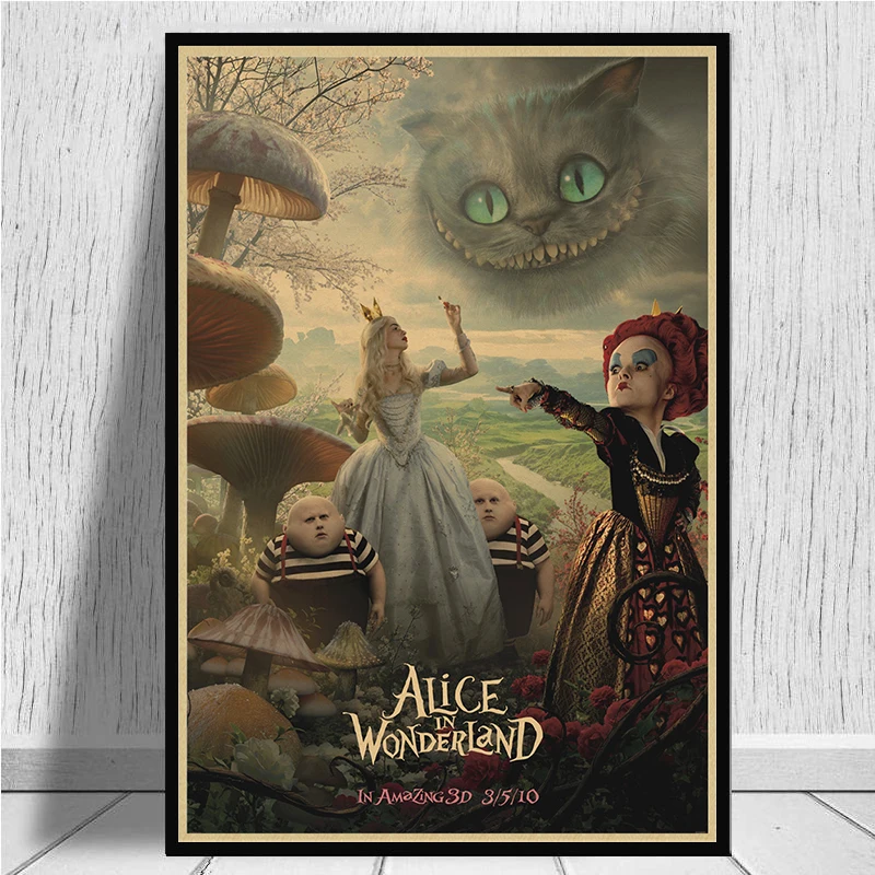 Alice in Wonderland крафт постеры для ретро фильмов настенные картины декора комнаты