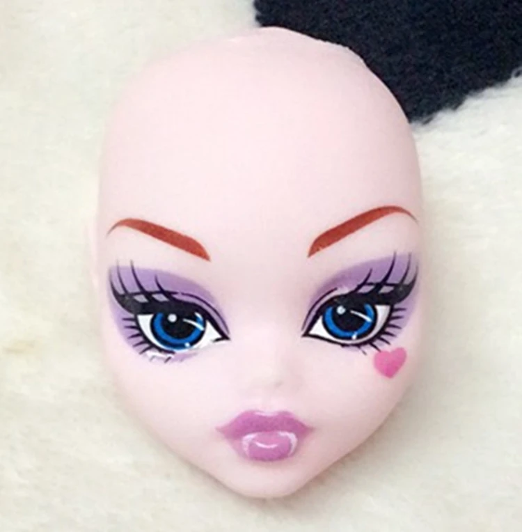 3 Мягкие пластиковые насадки для макияжа для куклы Monster High BJD кукла для отработки нанесения макияжа Голова монстра без волос - Цвет: 3