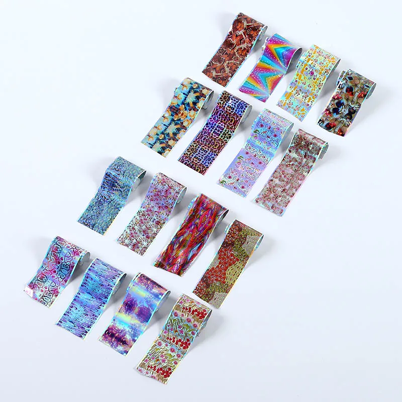 PTV62 8 шт/9 шт/10 шт Shimmer Holo 4*20 см Звездная Фольга для ногтей красочные наклейки для ногтей Звездные блестки переводные наклейки для маникюра украшения для ногтей - Цвет: PTV62