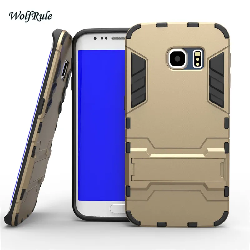 Чехол wolfrole для Samsung Galaxy S6 Edge мягкий чехол из ТПУ + ПК чехол-подставка G9250 | Мобильные
