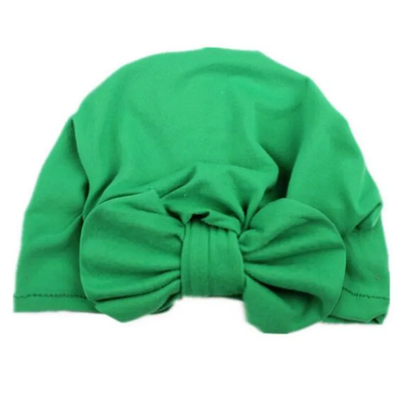 

New Solid Cotton Soft Bandanas Beanie kids Bowknot turban Hat Headwear headband hair wrap accessories for children Headdress