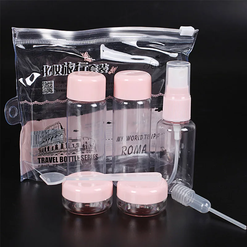 Мода 7 шт./компл. горшок Прозрачный Крем для лица в пластиковой упаковке бутылок