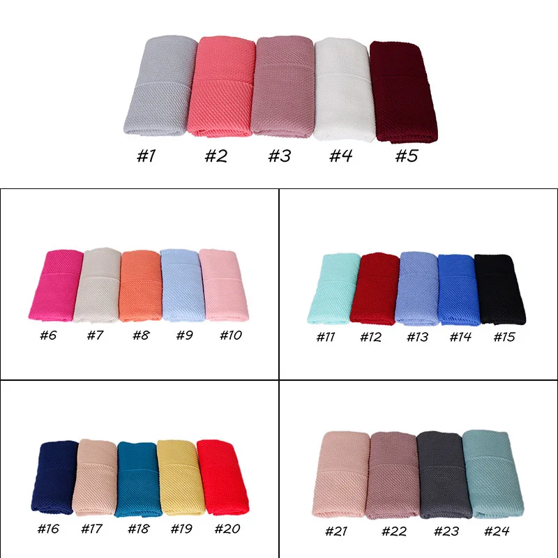 

80*180cm muslim cotton rippled hijab scarf islamic chiffon headscarf foulard femme musulman ladies shawls and wraps Arab scarves