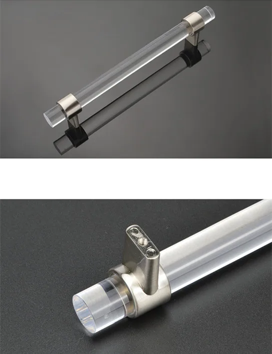 Современная ручка двери акриловые ручки для ящиков выдвижных кухонный шкаф