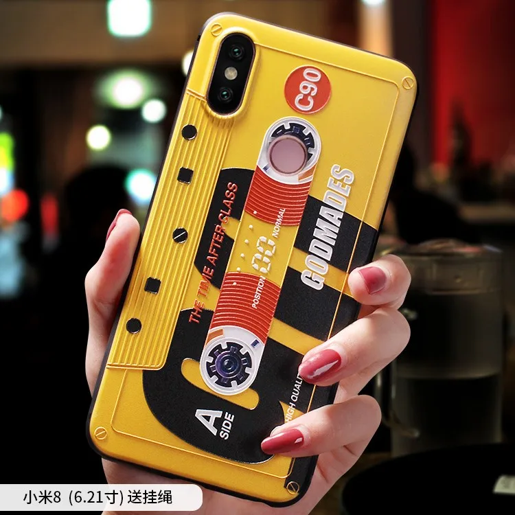 Ретро музыкальная лента Классическая радиолента рельефный чехол для Xiaomi mi 8 mi8se mi8