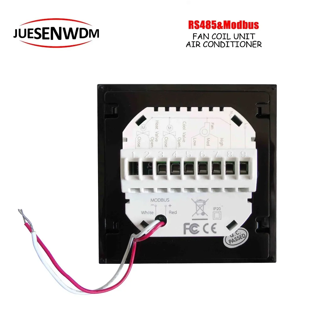 4 трубный 2p ЖК экран сенсорная кнопка modbus комнатный термостат RS485 для