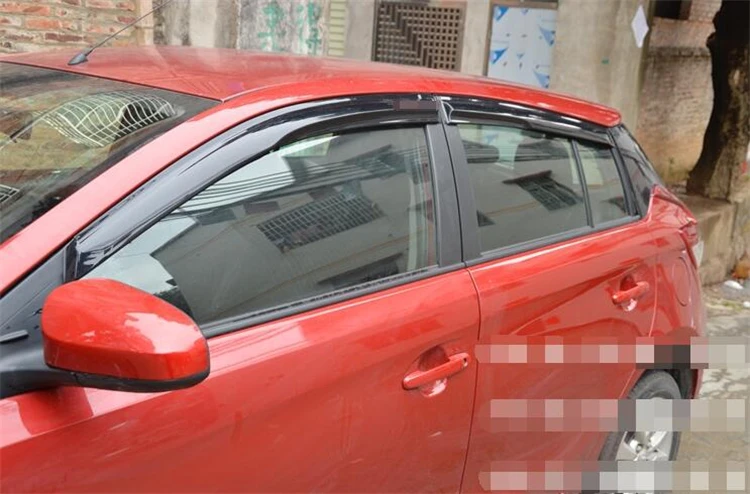 Для Toyota Yaris Пластик оконный козырек Vent Оттенки Защита от солнца Дождь Отражатель гвардии для Yaris авто аксессуары 4 шт./компл