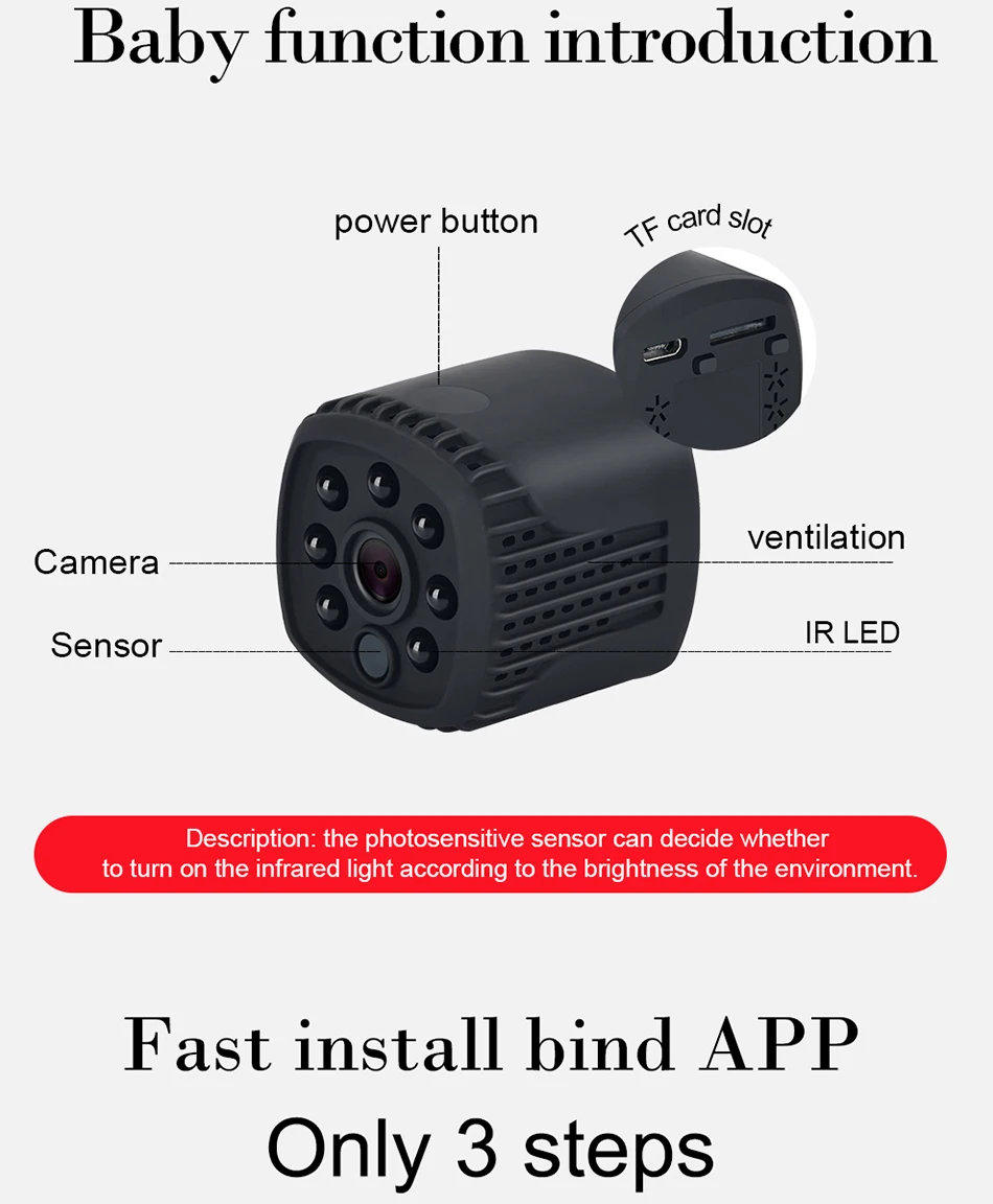 FHD 1080P мини-камера беспроводная wifi Мини ip камера ночного видения маленькая микро видеокамера android телефон и ios DV DVR камера ПК